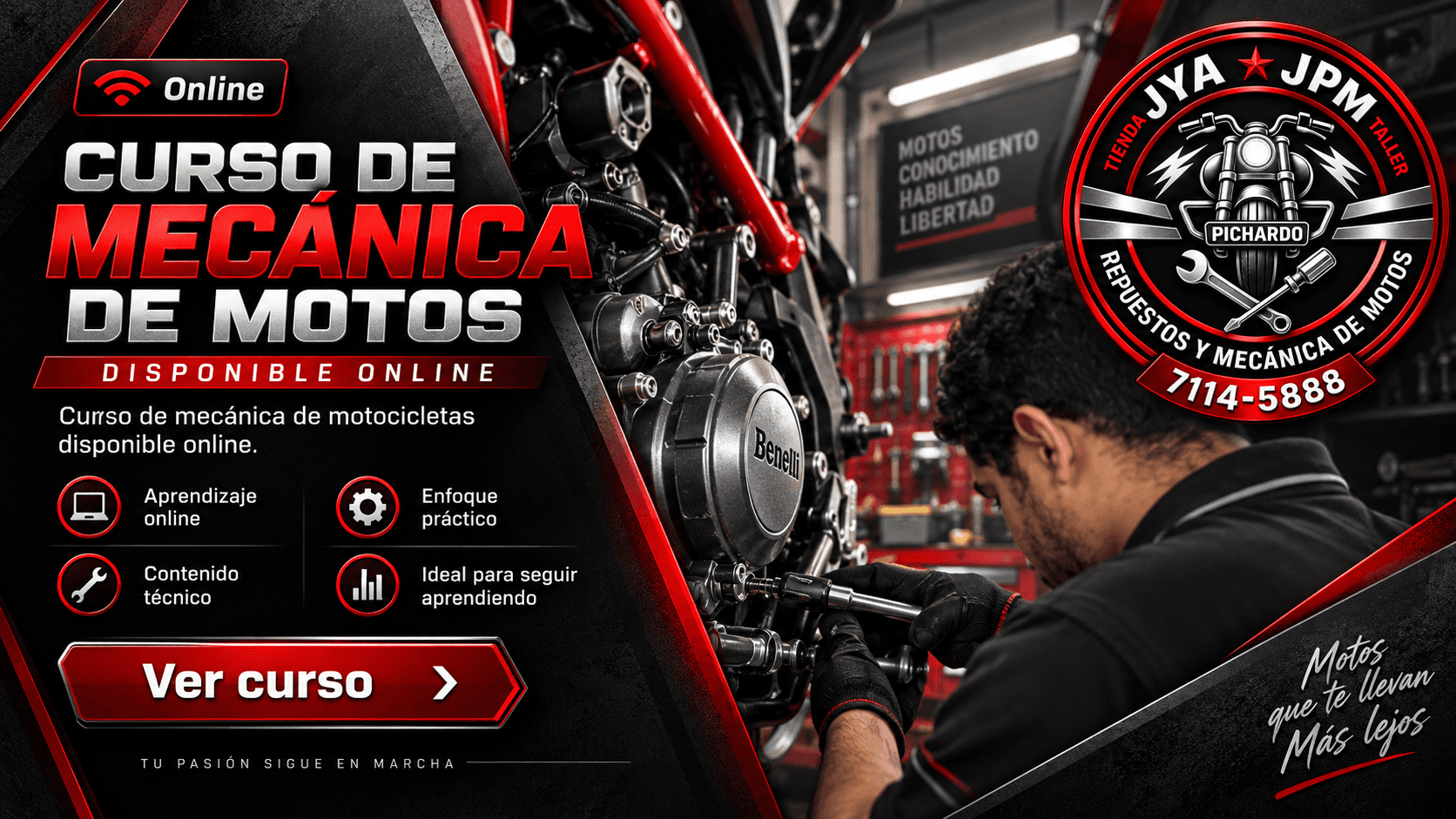 Curso de Mecánica de Motos — disponible online